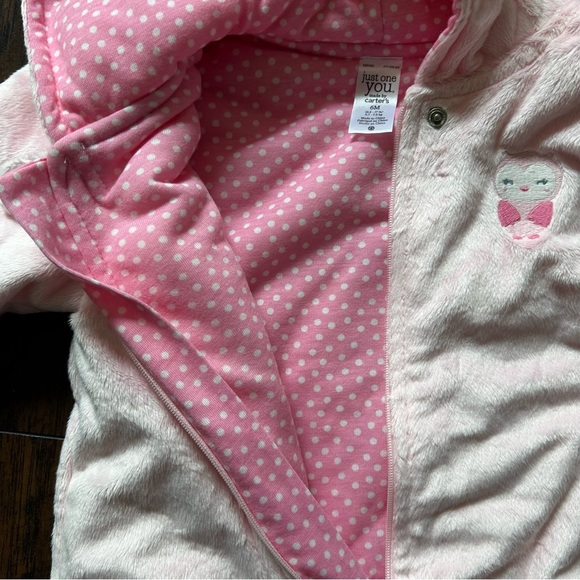 Pink Hooded Baby One Piece - Picture 4 of 9